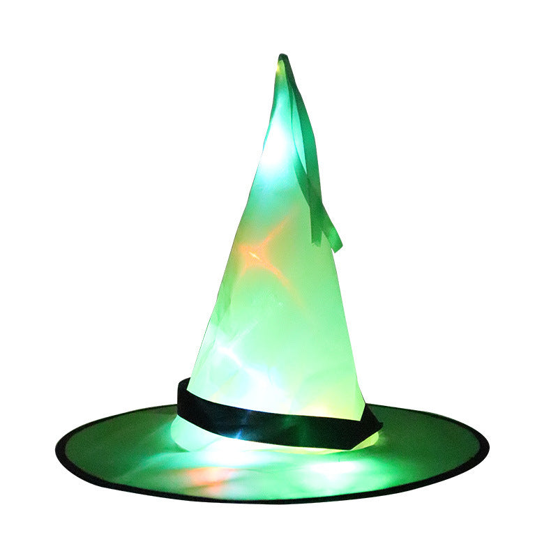 Halloween Decoration Witch Hat LED Lights Halloween Elf Ears Kids Home Party Decor Supplies Outdoor Tree Hanging Ornament