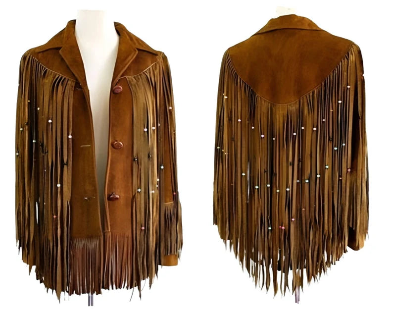 Handmade Fringe Suede Women's Jacket, Fringe Western Vintage Jacket Ladies Leather Jacket, Genuine Suede Leather